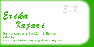 erika kajari business card